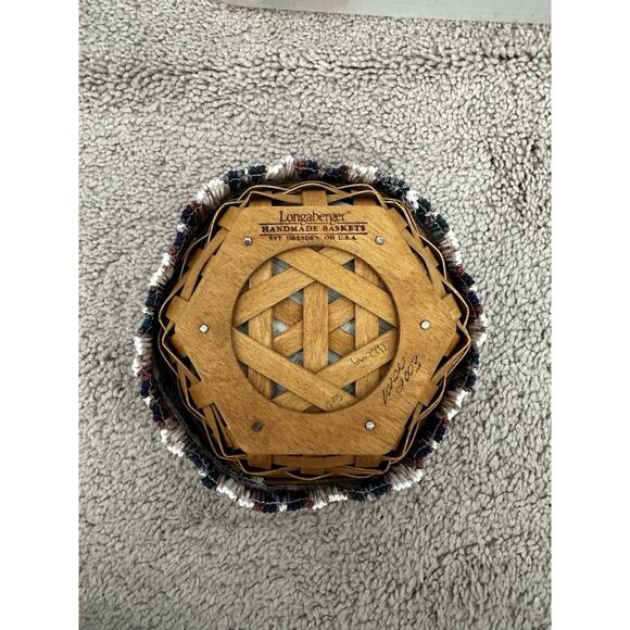 Longaberger Vintage 2003 Sage Booking Basket Protector Woven Traditions Liner - Picture 5 of 5